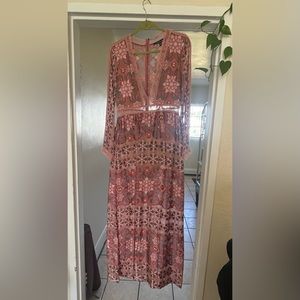 For Love and Lemons Pink Flower dress